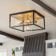Load image into Gallery viewer, Farmhouze Light - Modern Bubble Brass Black Square Cage Ceiling Light - Ceiling Light - Black + Brass -