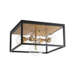 Load image into Gallery viewer, Farmhouze Light - Modern Bubble Brass Black Square Cage Ceiling Light - Ceiling Light - Black + Brass -