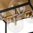 Load image into Gallery viewer, Farmhouze Light - Modern Bubble Brass Black Square Cage Ceiling Light - Ceiling Light - Black + Brass -