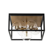 Load image into Gallery viewer, Farmhouze Light - Modern Bubble Brass Black Square Cage Ceiling Light - Ceiling Light - Black + Brass -
