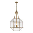 Load image into Gallery viewer, Farmhouze Light - Modern Candle Style Glass Geometric Cage Chandelier - Chandelier - 3 - Light -