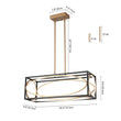 Load image into Gallery viewer, Farmhouze Light - Modern Dimmable LED Rectangle Cage Kitchen Island Pendant - Chandelier - 28.5 in -