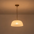 Load image into Gallery viewer, Farmhouze Light - Modern Elegant Brass Single Glossy Milk Cloudy Glass Pendant Light - Pendant - Brass -