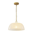 Load image into Gallery viewer, Farmhouze Light - Modern Elegant Brass Single Glossy Milk Cloudy Glass Pendant Light - Pendant - Brass -