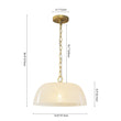 Load image into Gallery viewer, Farmhouze Light - Modern Elegant Brass Single Glossy Milk Cloudy Glass Pendant Light - Pendant - Brass -