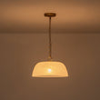 Load image into Gallery viewer, Farmhouze Light - Modern Elegant Brass Single Glossy Milk Cloudy Glass Pendant Light - Pendant - Brass -