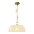 Load image into Gallery viewer, Farmhouze Light - Modern Elegant Brass Single Glossy Milk Cloudy Glass Pendant Light - Pendant - Brass -