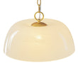 Load image into Gallery viewer, Farmhouze Light - Modern Elegant Brass Single Glossy Milk Cloudy Glass Pendant Light - Pendant - Brass -