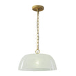 Load image into Gallery viewer, Farmhouze Light - Modern Elegant Brass Single Glossy Milk Cloudy Glass Pendant Light - Pendant - Brass -