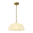 Load image into Gallery viewer, Farmhouze Light - Modern Elegant Brass Single Glossy Milk Cloudy Glass Pendant Light - Pendant - Brass -