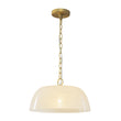 Load image into Gallery viewer, Farmhouze Light - Modern Elegant Brass Single Glossy Milk Cloudy Glass Pendant Light - Pendant - Brass -