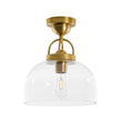 Load image into Gallery viewer, Farmhouze Light - Modern Farmhouse 1 - Light Simple Glass Dome Ceiling Light - Ceiling Light - Brass -