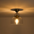 Load image into Gallery viewer, Farmhouze Light - Modern Farmhouse 1 - Light Simple Glass Dome Ceiling Light - Ceiling Light - Brass -