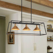 Load image into Gallery viewer, Farmhouze Light - Modern Farmhouse 3 - Light Rectangle Linear Island Chandelier - Chandelier - Black + Brass -