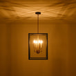 Load image into Gallery viewer, Farmhouze Light - Modern Farmhouse Black Brass Glass Square Lantern Chandelier - Chandelier - 4 - Light -