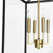 Load image into Gallery viewer, Farmhouze Light - Modern Farmhouse Black Brass Glass Square Lantern Chandelier - Chandelier - 4 - Light -