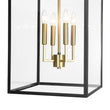 Load image into Gallery viewer, Farmhouze Light - Modern Farmhouse Black Brass Glass Square Lantern Chandelier - Chandelier - 4 - Light -