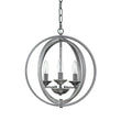 Load image into Gallery viewer, Farmhouze Light - Modern Farmhouse Candle Style Metal Orb Chandelier - Chandelier - Black - Silver -