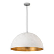 Load image into Gallery viewer, Farmhouze Light - Modern Farmhouse Oversized Dome Pendant - Chandelier - Grey White - 23 in. - L