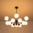 Load image into Gallery viewer, Farmhouze Light - Modern Frosted Glass Bubble Brass Sputnik Chandelier - Chandelier - 12 - Light/Black -