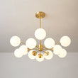Load image into Gallery viewer, Farmhouze Light - Modern Frosted Glass Bubble Brass Sputnik Chandelier - Chandelier - Brass -