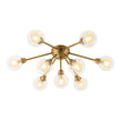 Load image into Gallery viewer, Farmhouze Light - Modern Glass Globe Sunburst Semi Flush Mount Ceiling Light - Ceiling Light - Black -