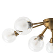 Load image into Gallery viewer, Farmhouze Light - Modern Glass Globe Sunburst Semi Flush Mount Ceiling Light - Ceiling Light - Black -