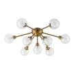 Load image into Gallery viewer, Farmhouze Light - Modern Glass Globe Sunburst Semi Flush Mount Ceiling Light - Ceiling Light - Black -
