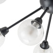 Load image into Gallery viewer, Farmhouze Light - Modern Glass Globe Sunburst Semi Flush Mount Ceiling Light - Ceiling Light - Black -