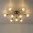 Load image into Gallery viewer, Farmhouze Light - Modern Glass Globe Sunburst Semi Flush Mount Ceiling Light - Ceiling Light - Black -