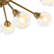 Load image into Gallery viewer, Farmhouze Light - Modern Glass Globe Sunburst Semi Flush Mount Ceiling Light - Ceiling Light - Black -