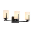 Load image into Gallery viewer, Farmhouze Light - Modern Gold Opal Glass Shade 3 - Light Vanity Lamp - Wall Sconce - Black -