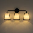Load image into Gallery viewer, Farmhouze Light - Modern Gold Opal Glass Shade 3 - Light Vanity Lamp - Wall Sconce - Black -