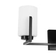 Load image into Gallery viewer, Farmhouze Light - Modern Gold Opal Glass Shade 3 - Light Vanity Lamp - Wall Sconce - Black -