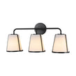 Load image into Gallery viewer, Farmhouze Light - Modern Gold Opal Glass Shade 3 - Light Vanity Lamp - Wall Sconce - Black -