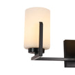 Load image into Gallery viewer, Farmhouze Light - Modern Gold Opal Glass Shade 3 - Light Vanity Lamp - Wall Sconce - Black -