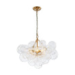 Load image into Gallery viewer, Farmhouze Light - Modern Luxe Brass Water Glass Globe Bubble Chandelier - Chandelier - 3 - Light -