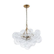 Load image into Gallery viewer, Farmhouze Light - Modern Luxe Brass Water Glass Globe Bubble Chandelier - Chandelier - 3 - Light -