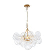 Load image into Gallery viewer, Farmhouze Light - Modern Luxe Brass Water Glass Globe Bubble Chandelier - Chandelier - 3 - Light -