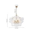 Load image into Gallery viewer, Farmhouze Light - Modern Luxe Brass Water Glass Globe Bubble Chandelier - Chandelier - 3 - Light -
