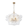 Load image into Gallery viewer, Farmhouze Light - Modern Luxe Brass Water Glass Globe Bubble Chandelier - Chandelier - 8 - Light -