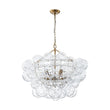 Load image into Gallery viewer, Farmhouze Light - Modern Luxe Brass Water Glass Globe Bubble Chandelier - Chandelier - 8 - Light -