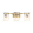 Load image into Gallery viewer, Farmhouze Light - Modern Mid - Century Textured Glass Panel Bathroom Wall Lamp - Wall Sconce - Gold -