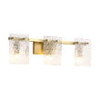 Load image into Gallery viewer, Farmhouze Light - Modern Mid - Century Textured Glass Panel Bathroom Wall Lamp - Wall Sconce - Gold -