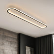 Load image into Gallery viewer, Farmhouze Light-Modern Oval LED Semi Flush Mount Ceiling Light-Ceiling Light-3000K - Warm Lighting-