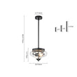 Load image into Gallery viewer, Farmhouze Light - Modern Round Water Glass Ceiling Pendant Light - Pendant - Black - 2 Packs -