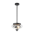 Load image into Gallery viewer, Farmhouze Light - Modern Round Water Glass Ceiling Pendant Light - Pendant - Black - 2 Packs -