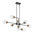 Load image into Gallery viewer, Farmhouze Light - Modern Sputnik Seeded Glass Globe Island Pendant Chandelier - Chandelier - 47 in -