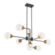 Load image into Gallery viewer, Farmhouze Light - Modern Sputnik Seeded Glass Globe Island Pendant Chandelier - Chandelier - 47 in -