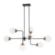 Load image into Gallery viewer, Farmhouze Light - Modern Sputnik Seeded Glass Globe Island Pendant Chandelier - Chandelier - 47 in -